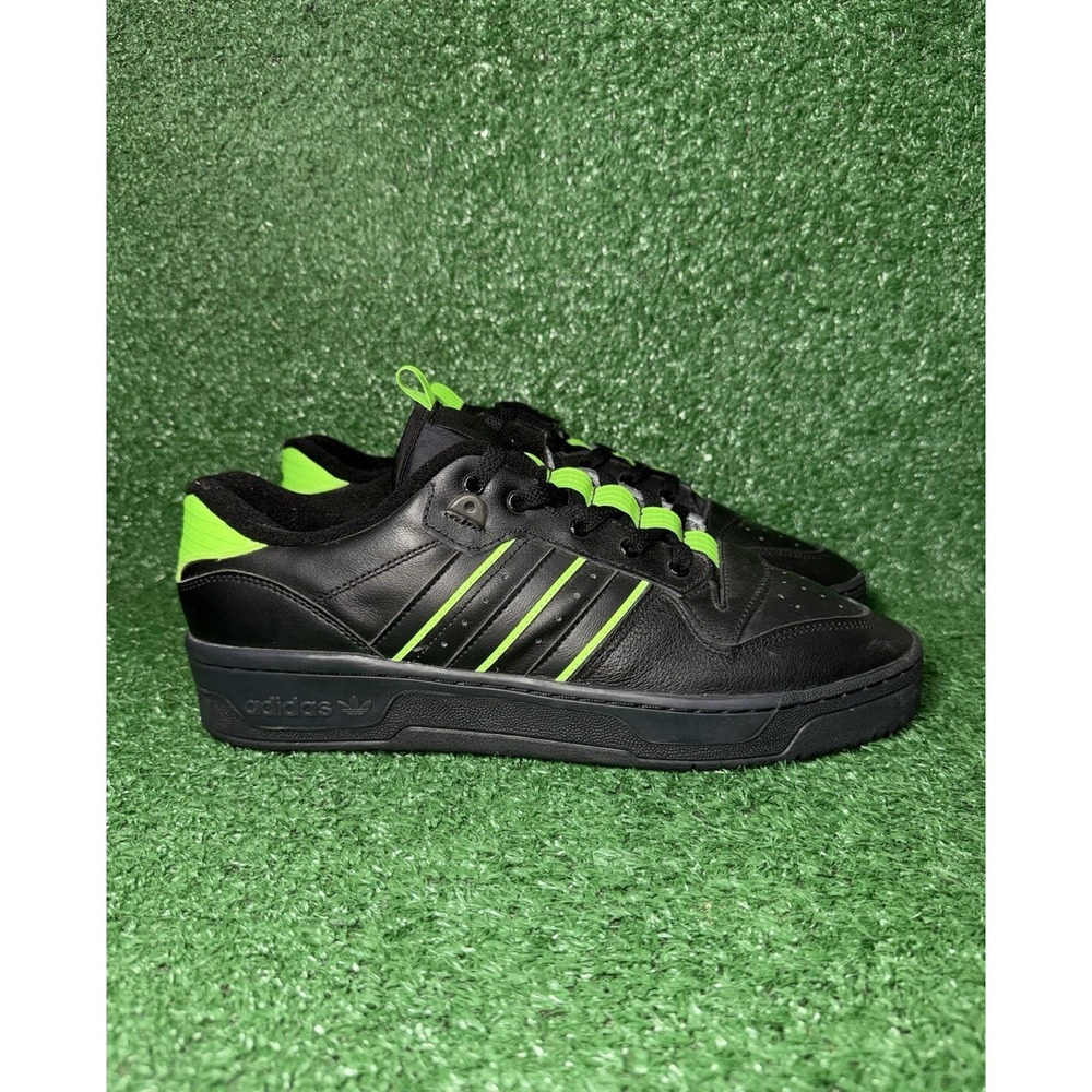 Adidas Rivalry Low Mens Size 13 Black‎ Green Casual Shoes Daily Comfort Sneakers